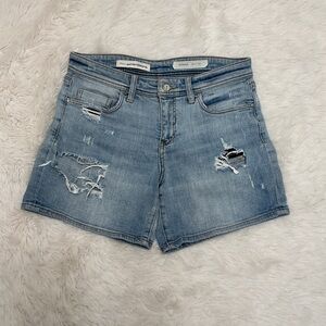 Pilcro - Light Blue Distressed Denim Shorts